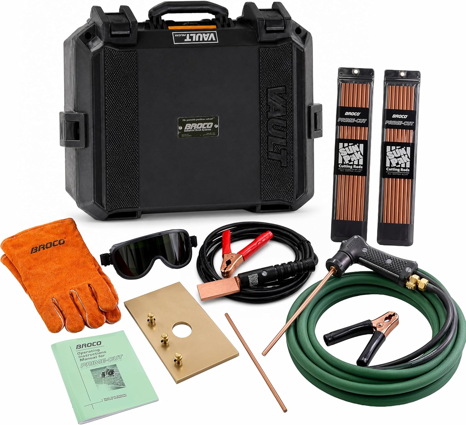 Industrial A-20 Exothermic Portable Cutting Torch Kit - Only Needs Oxygen, Safety Gear Included