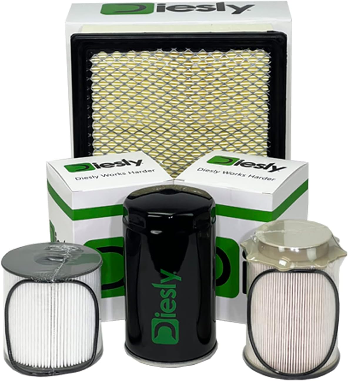 Diesly 6.7L Cummins Diesel Fuel, Oil, Air, Water Separator filter Kit for 2019-2023 RAM 2500 3500 Trucks Rear Frame Mounted Replaces: 68436631AA
