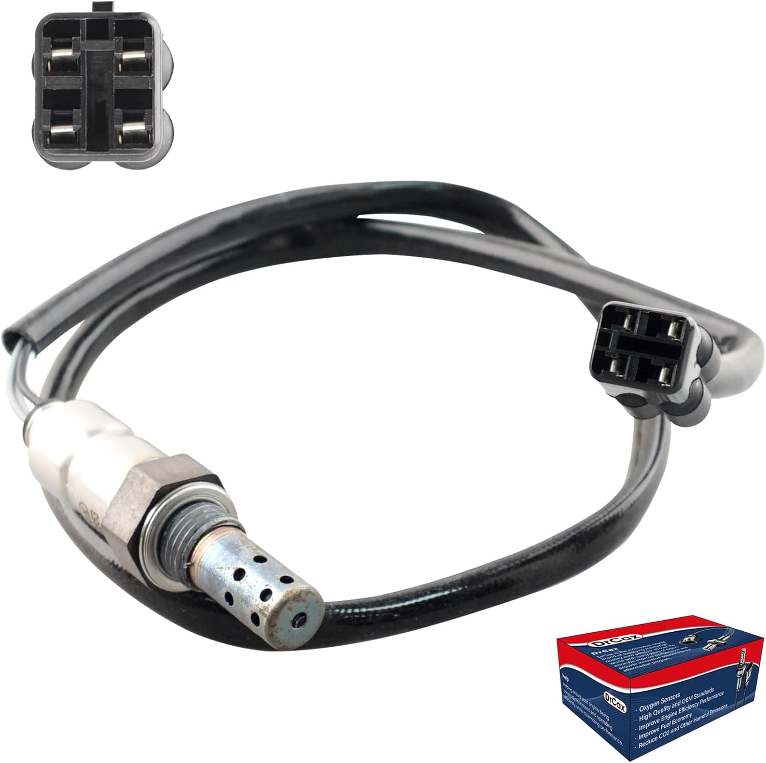 21176-0853 Oxygen O2 Sensor Air Fuel Ratio Compatible with Yamaha NMAX155 835mm Kawasaki Ninja 400 EX400 EX 400 Ninja 650 EX650 J-K Z650 Z-650 ER650 ER 650 2017-2019 Replace 21176-0824