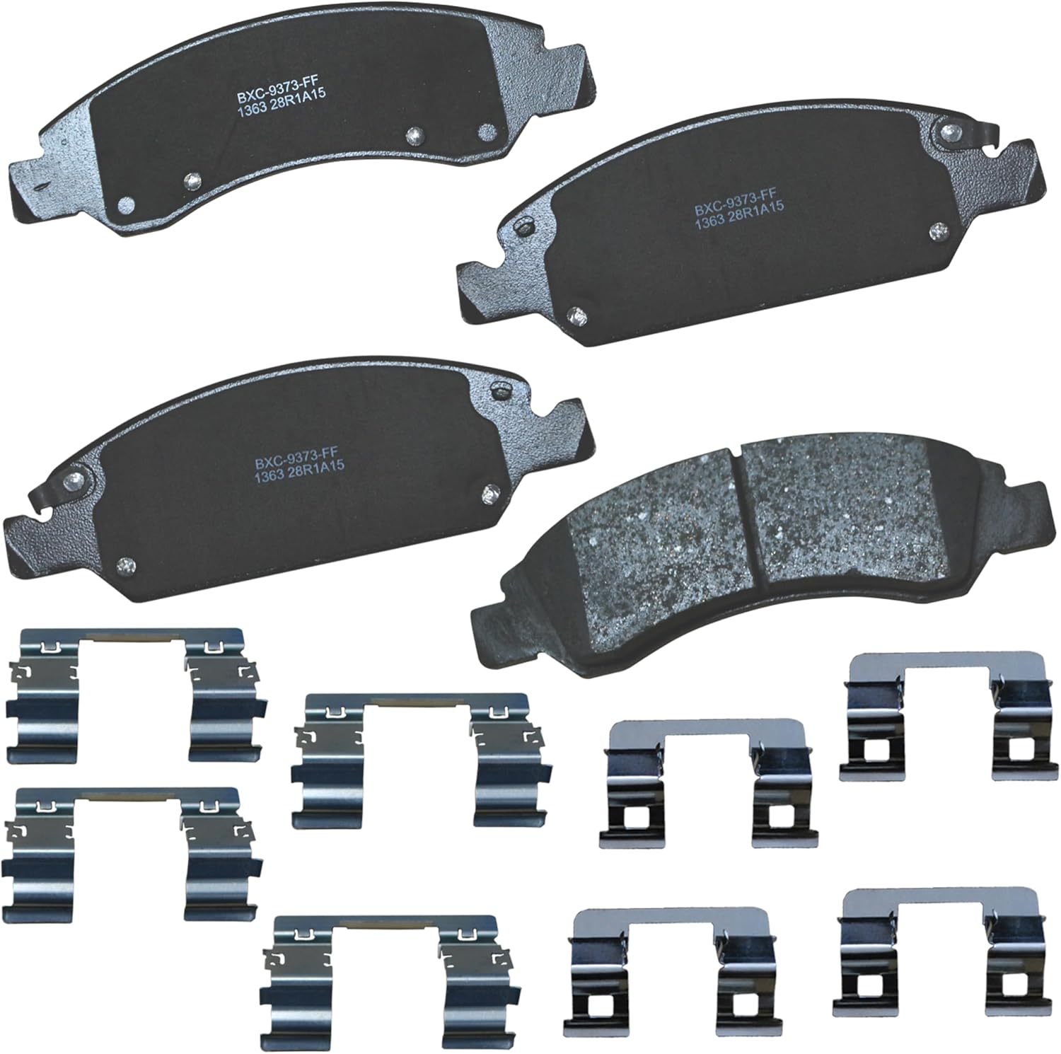 Bendix Premium SBC1363 Ceramic Front Brake Pads for select Cadillac Escalade, ESV, EXT, XTS, Chevrolet Avalanche, Cheyenne, Express 1500, Silverado, Suburban, Tahoe, GMC Savana, Sierra Classic, Yukon