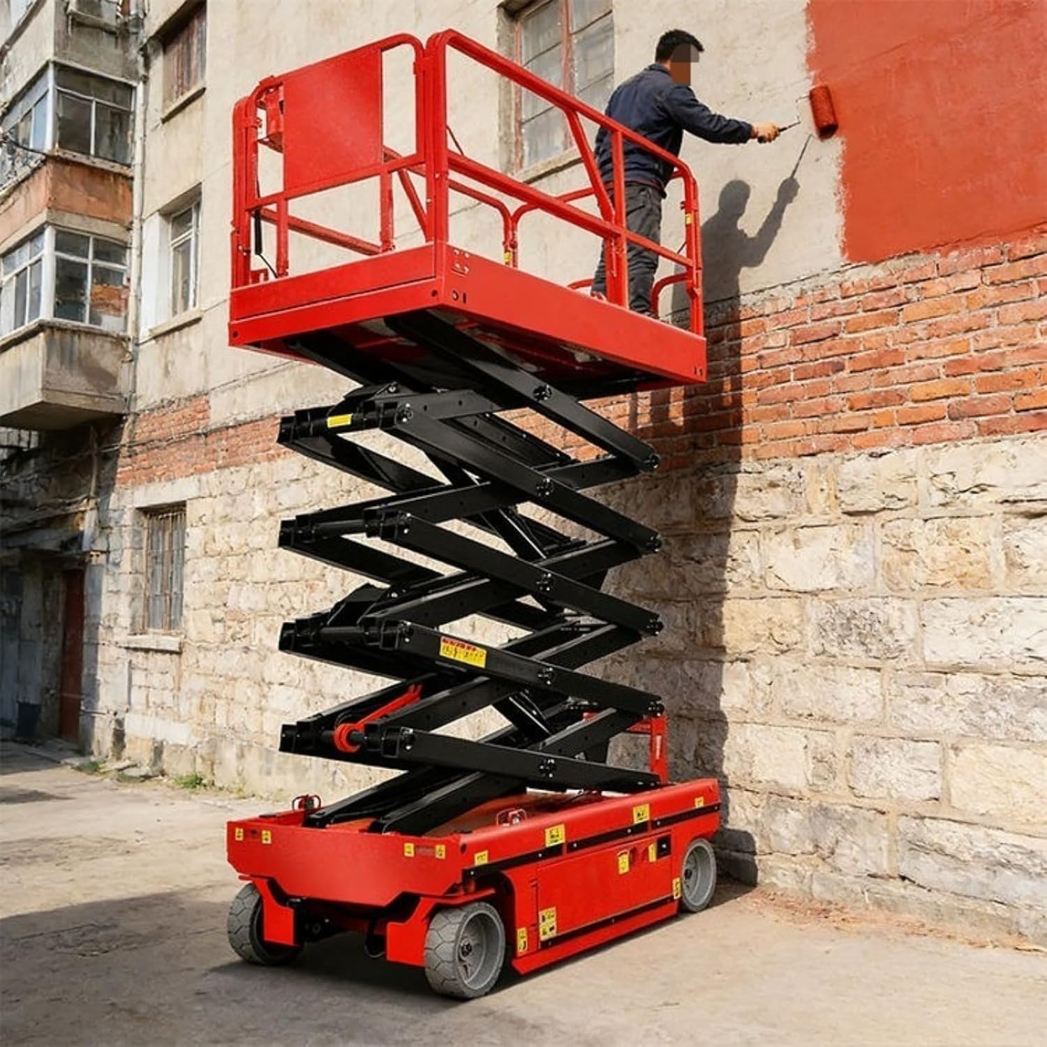 Hydraulic Scissor Lift Electric Mobile Lift Table Vertical Lifting System for Warehouse Aerial Work Platform Industrial Scissor Lift Equipment Self Propelled