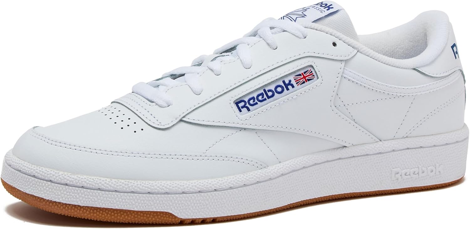 Reebok Club C 85 Mens Tennis Shoes, Casual Fashion White Sneakers for Men