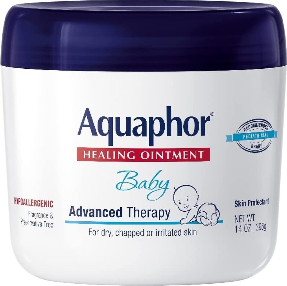 Aquaphor Baby Healing Ointment - Advance Therapy for Diaper Rash, Chapped Cheeks and Minor Scrapes - 14 Ounce (Pack of 1) Jar