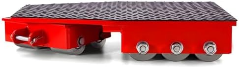 Heavy Duty 180° Rotating Machine Skates - 8T/17600lbs Steel Wheel Dolly for Industrial Equipment, Warehouse & Workshop Machinery Mover, No Handle Design
