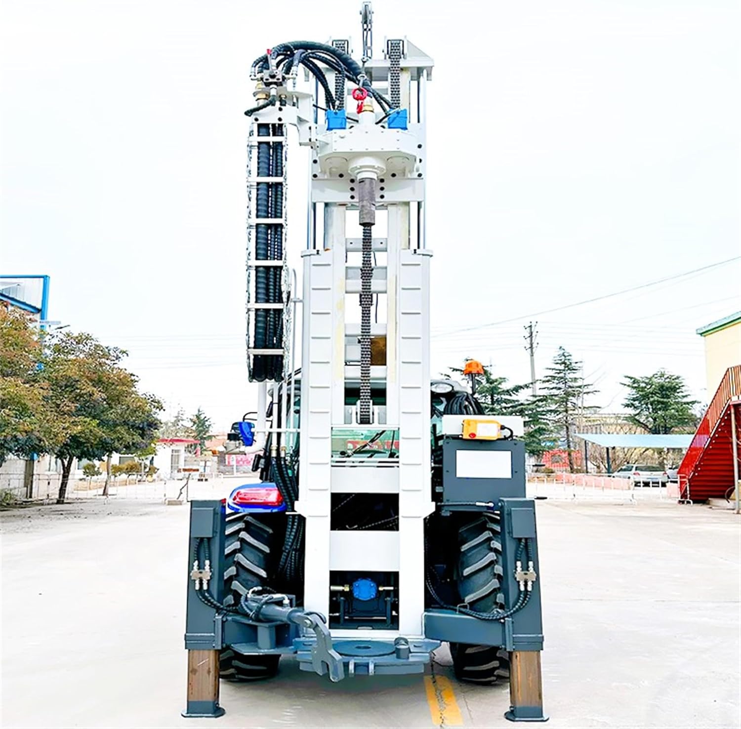 Vertical Heat Exchanger Drilling Machine, 300m Industrial Hydraulic Rig, 984ft Deep Hole Equipment for Professional HVAC Systems