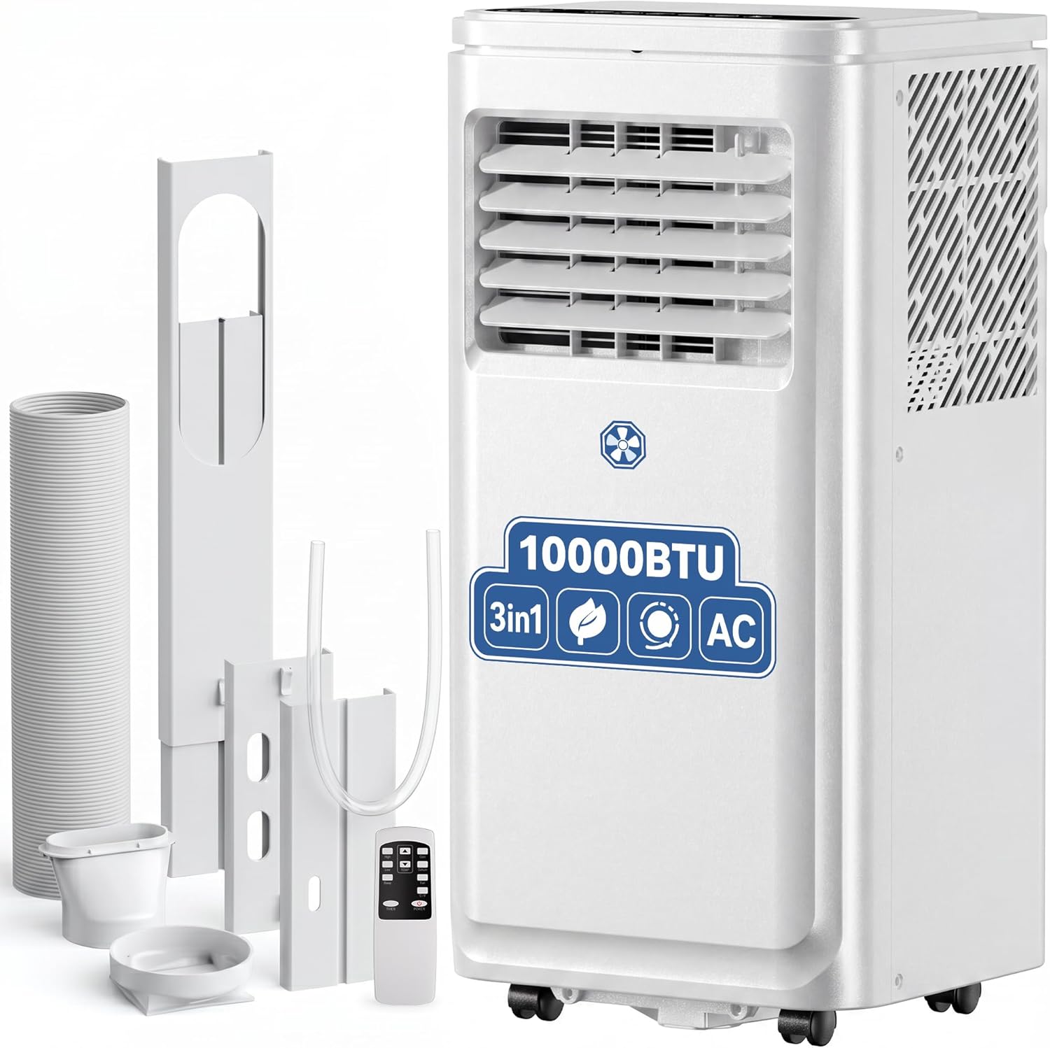 AKIRES 10000 BTU Portable Air Conditioners,3-IN-1 Portable AC Unit With Fan & Dehumidifier,Remote Control,24H Timer,Sleep Modes,Cools Room Up To 450 sq.ft,Suitable for Bedroom,Room, Office,Apartment