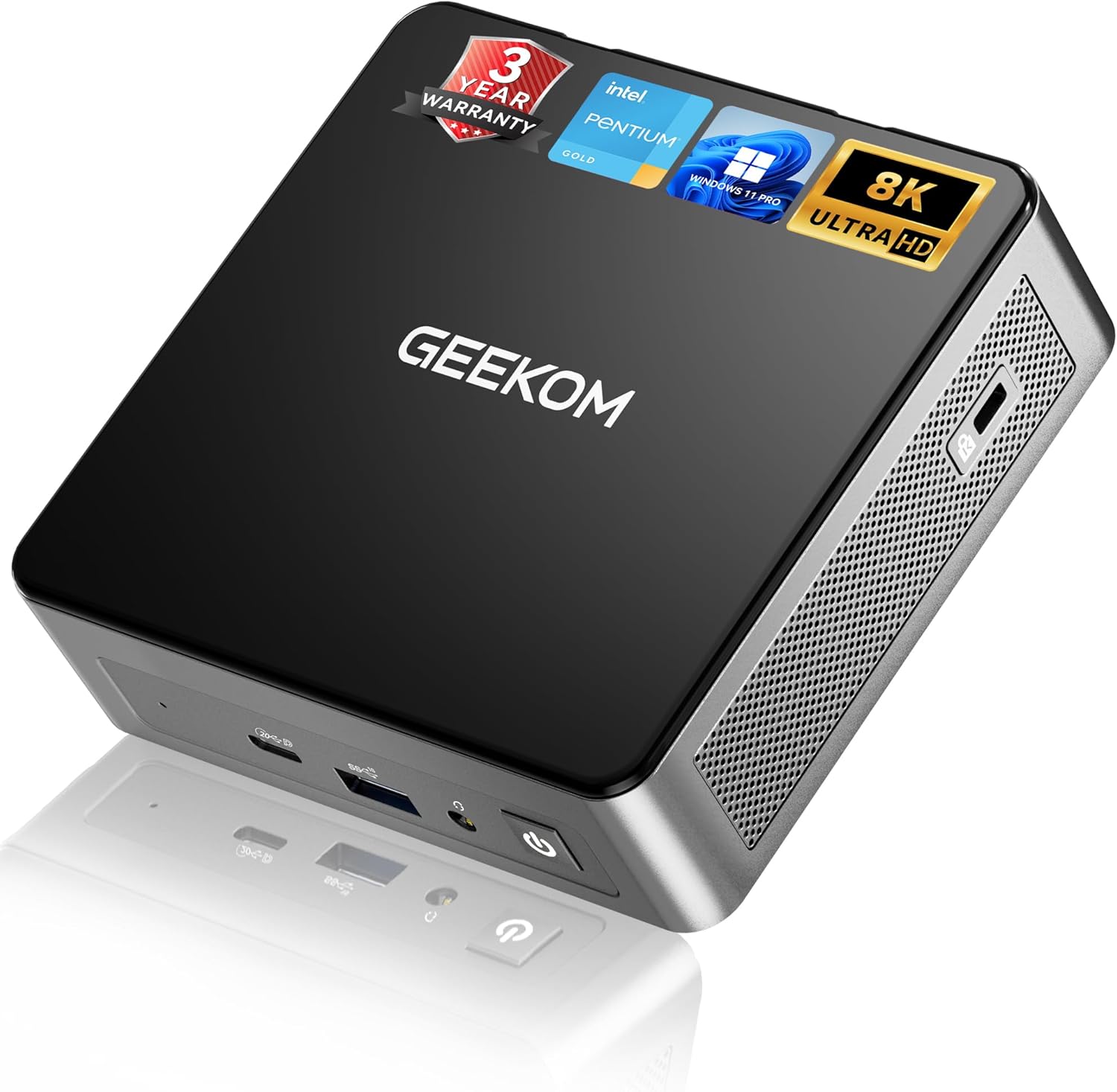 GEEKOM Air12 Mini PC for Business & Home Office (2026), Intel 7505, 16GB RAM (Expandable) 512GB SSD, Triple 4K/8K Display, WiFi 6, Metal Frame, Windows 11 Pro Desktop Computer