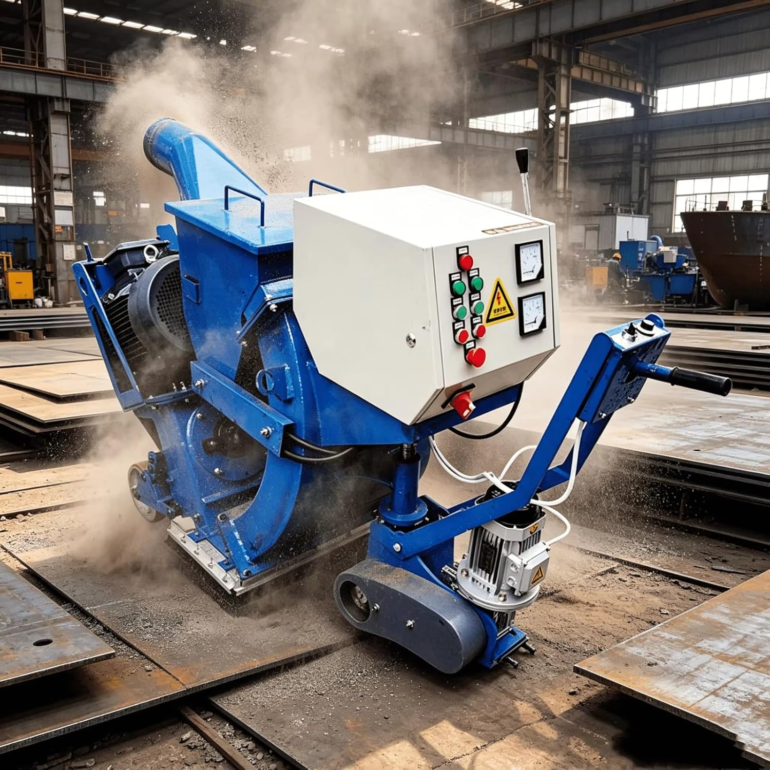 Automatic Shot Blasting Machine Durable Concrete Shot Blaster for Floor Cleaning & Coating Removal Abrasive Recycling Pavement Shot Blasting Equipment for Industrial Maintenance Teams