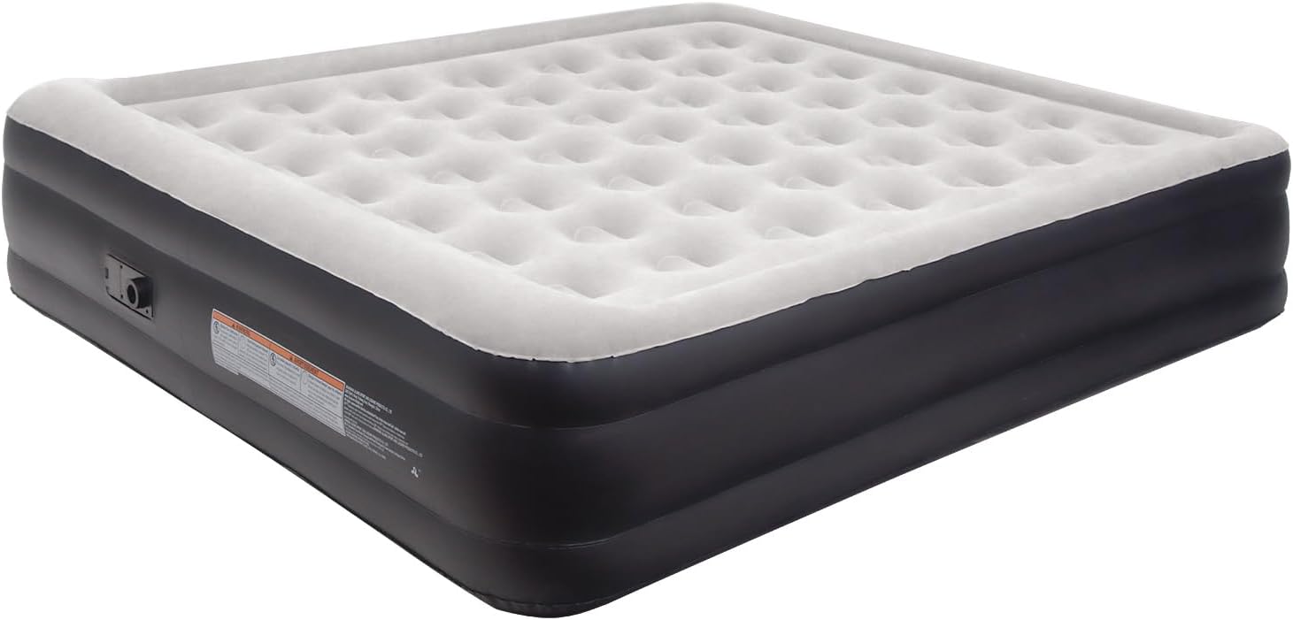 DIMAR GARDEN King Size Air Mattress with Built in Pump, 18.5” Blow Up Mattress, Inflatable Bed for Home