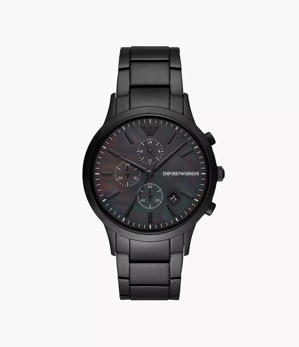 Emporio Armani Mens Ar11275 Silver Tone Stainless Steel Chronograph Watch