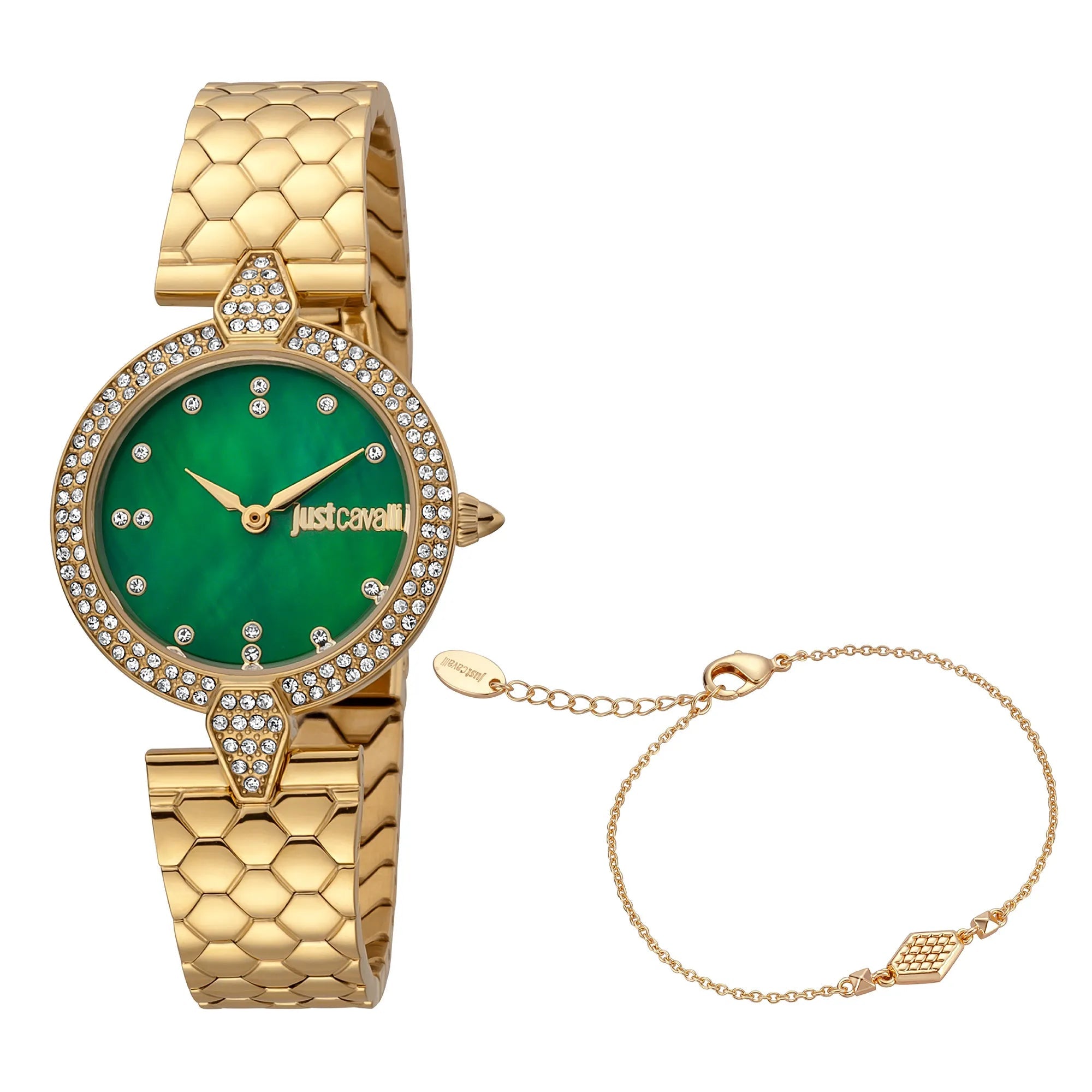Just Cavalli Nobile Glam Yellow Gold Green