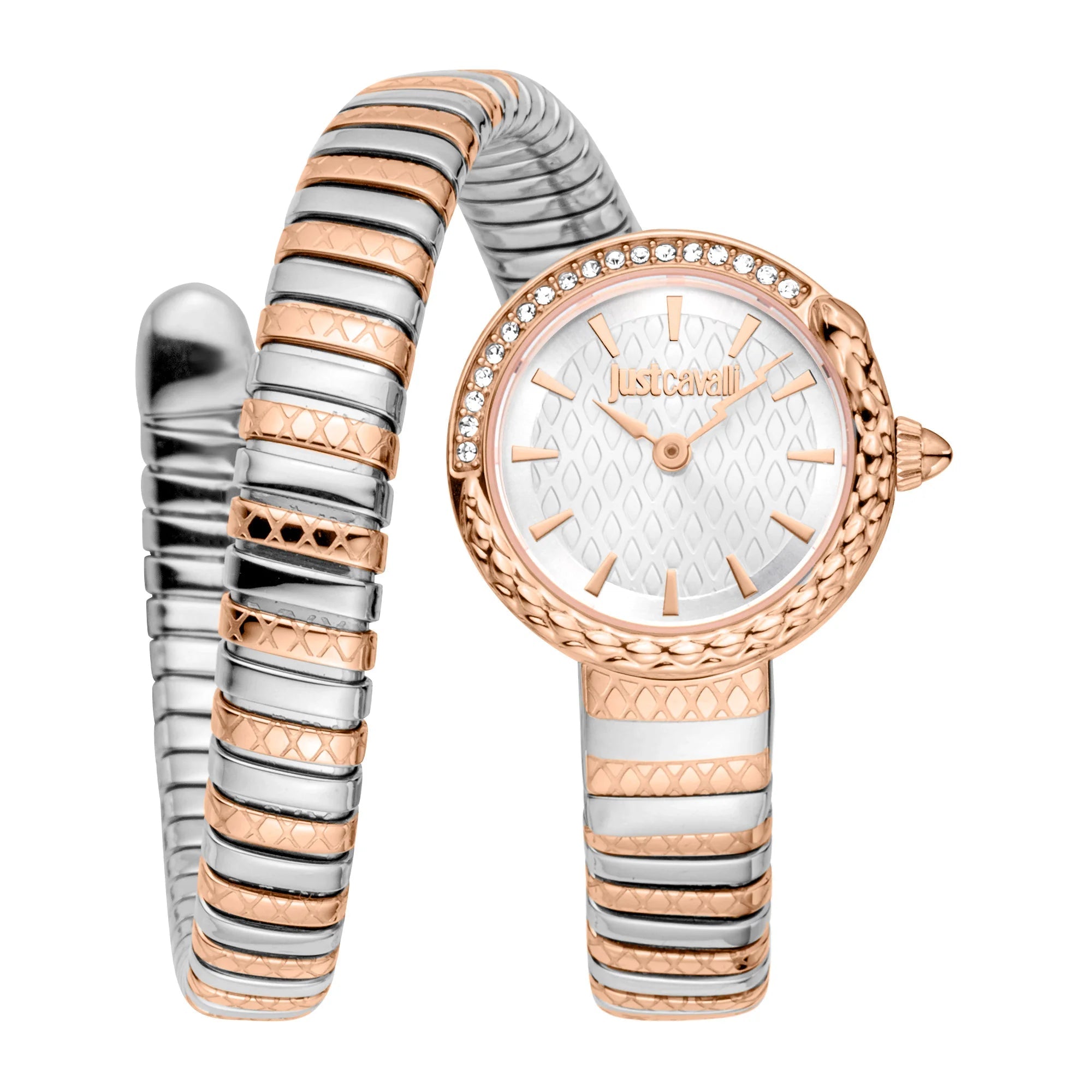 Just Cavalli Cerchio Snake Two Tones RG Silver Grey