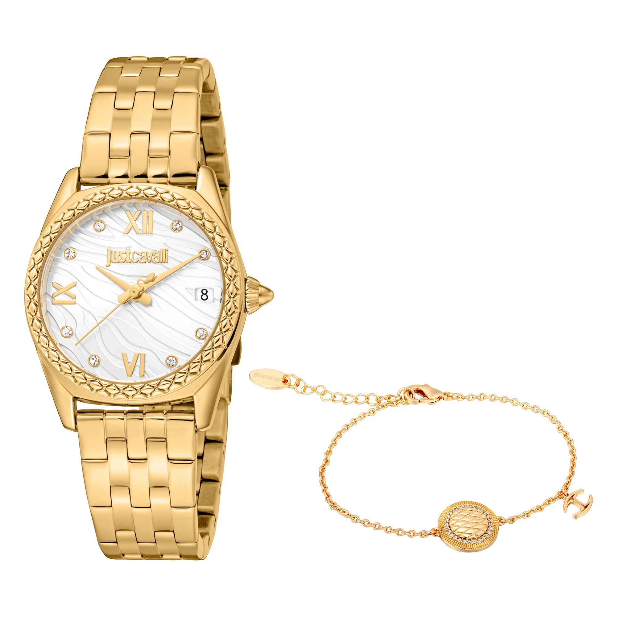 Just Cavalli Indomitable Animalier Yellow Gold Silver