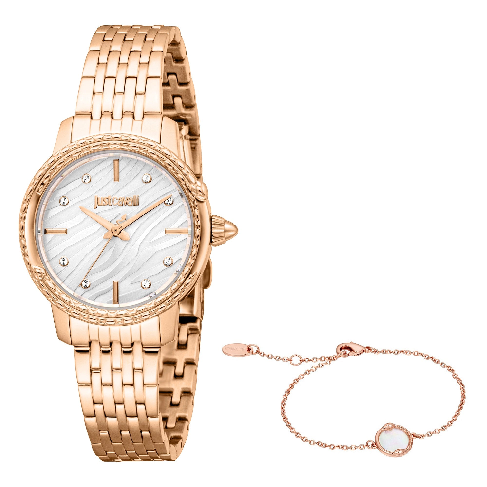Just Cavalli Euforia Snake Rose Gold Silver