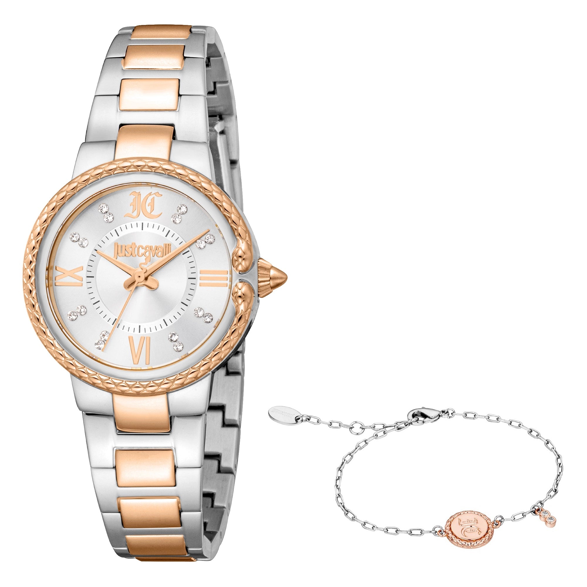 Just Cavalli Primavera Snake Two Tones RG Silver