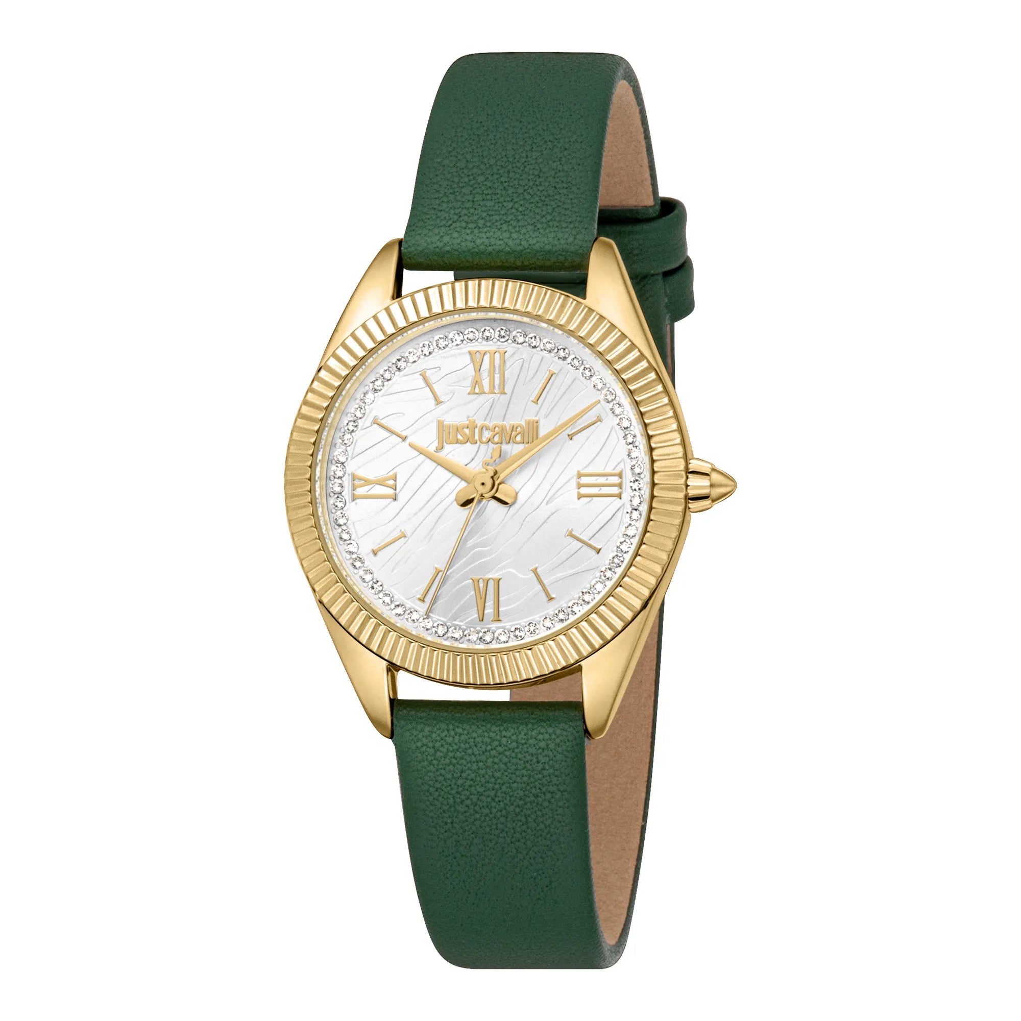 Just Cavalli Amabile Leather Green Silver