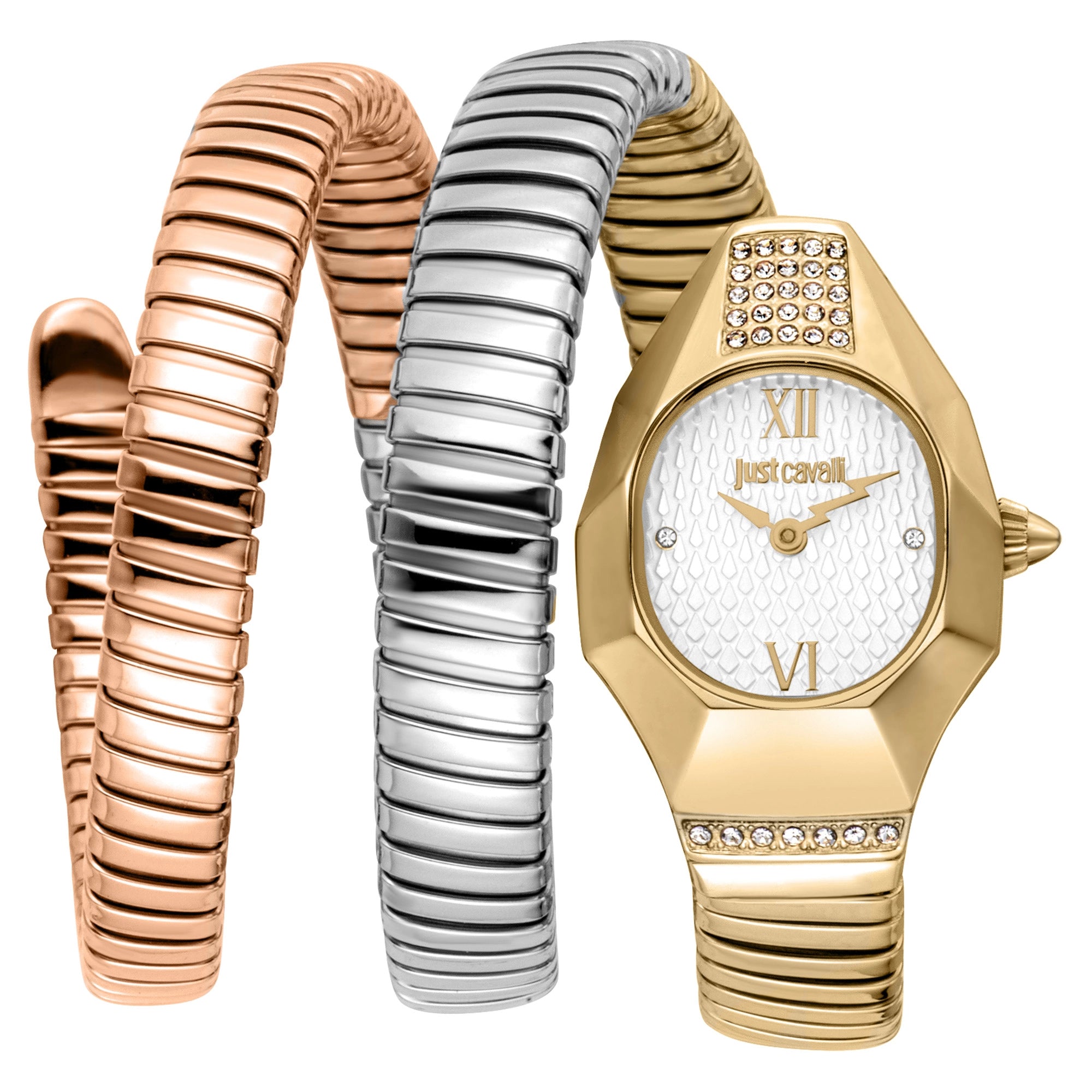 Just Cavalli Lunara Silver Rose Gold