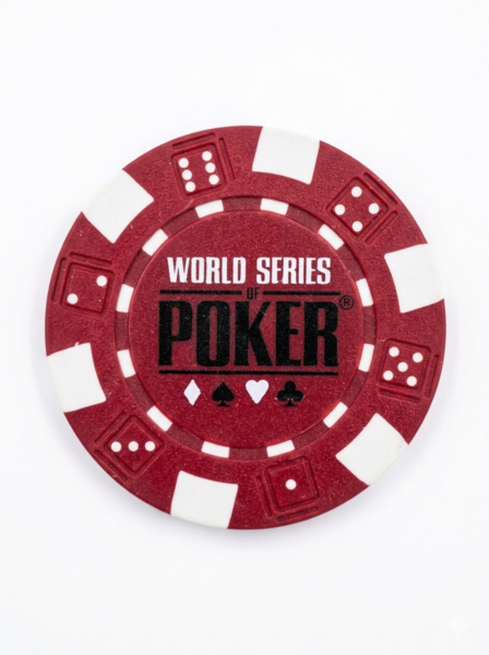 World Series of Poker Red & White Poker Chip – Collectible Casino-Style Chip
