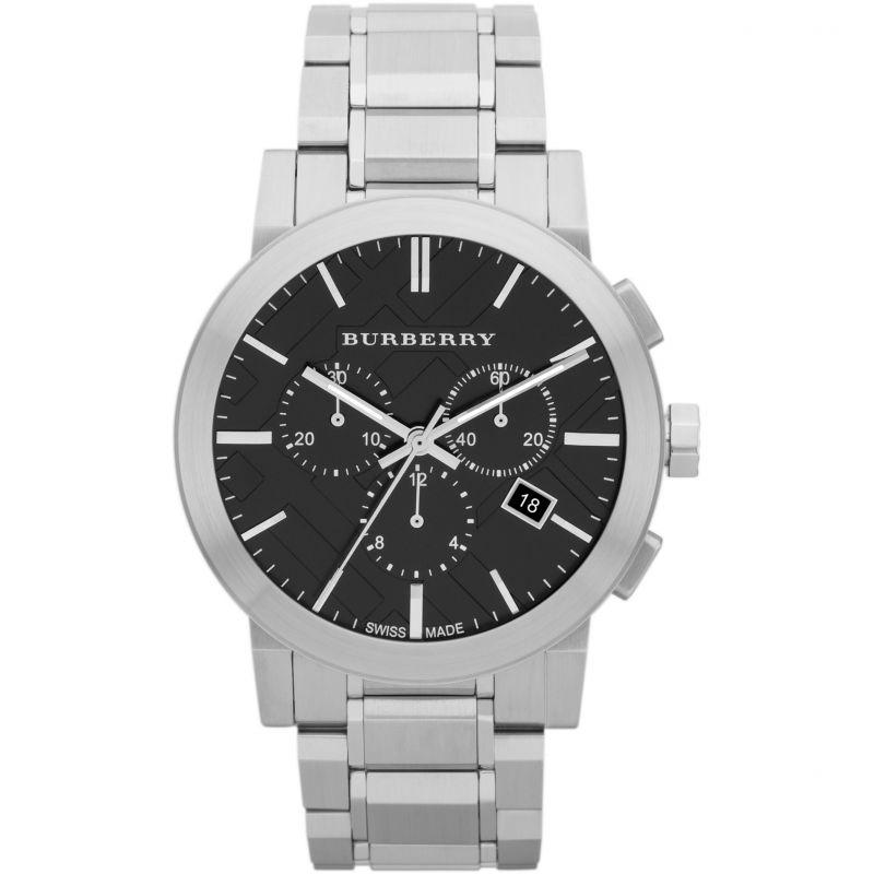 Burberry Mens Watch Chronograph The City Black Bu9351